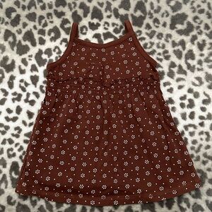 NWOT babyGap Babydoll Tank Top in Brown Size 18-24 Months Toddler Girls